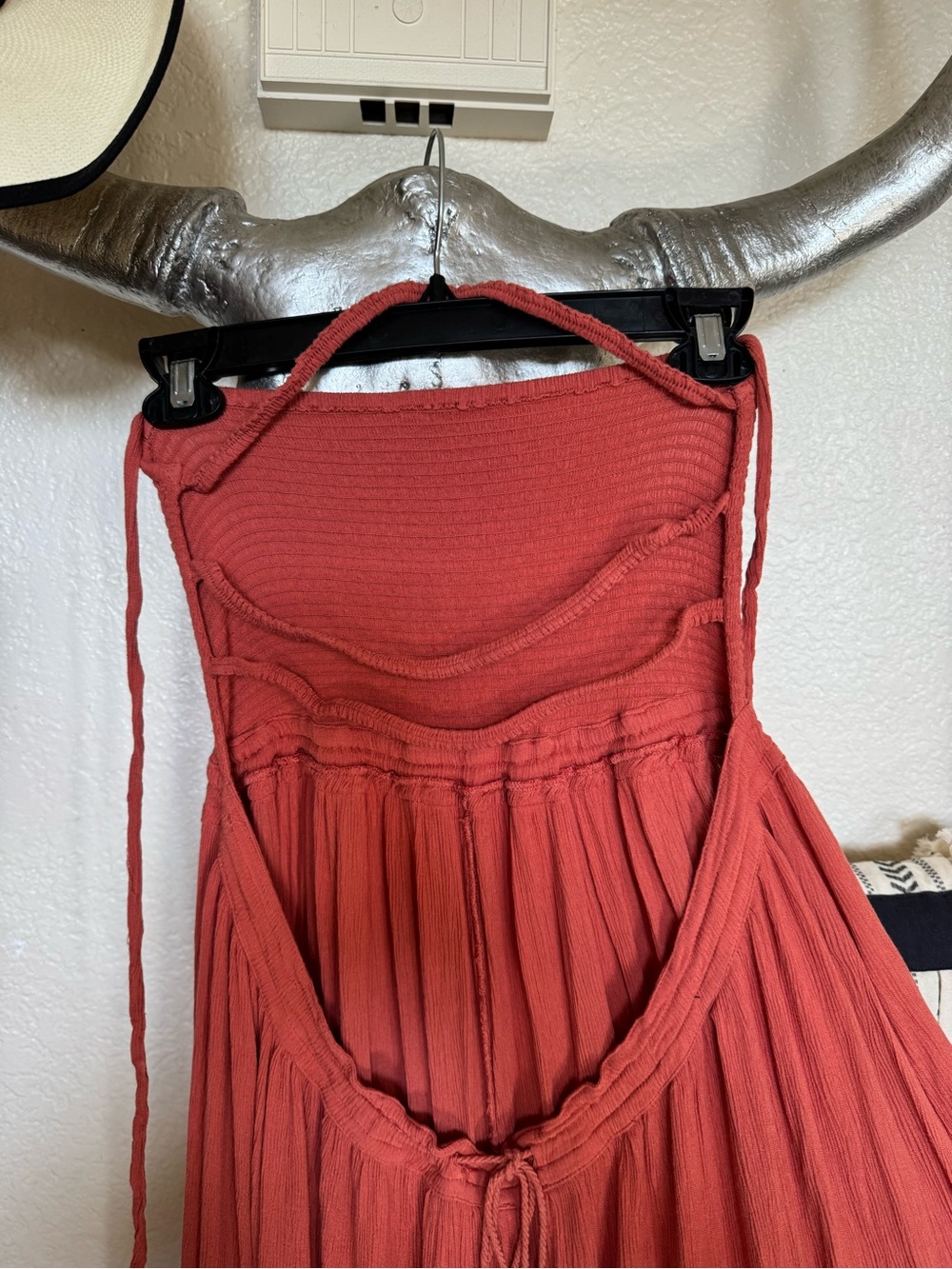Free People Rust Red Backless Halter Maxi Dress - Picture 5 of 12